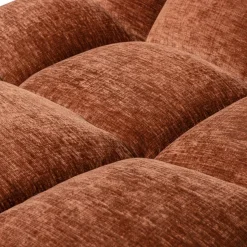 Woood Elvi Draaifauteuil Chenille Structuur Roestbruin New