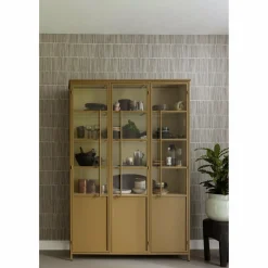 Woood Exhibit vitrinekast XL metaal honinggeel Outlet