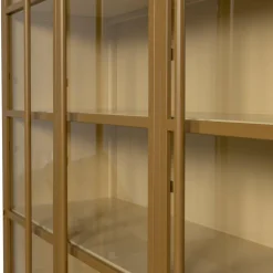 Woood Exhibit vitrinekast XL metaal honinggeel Outlet
