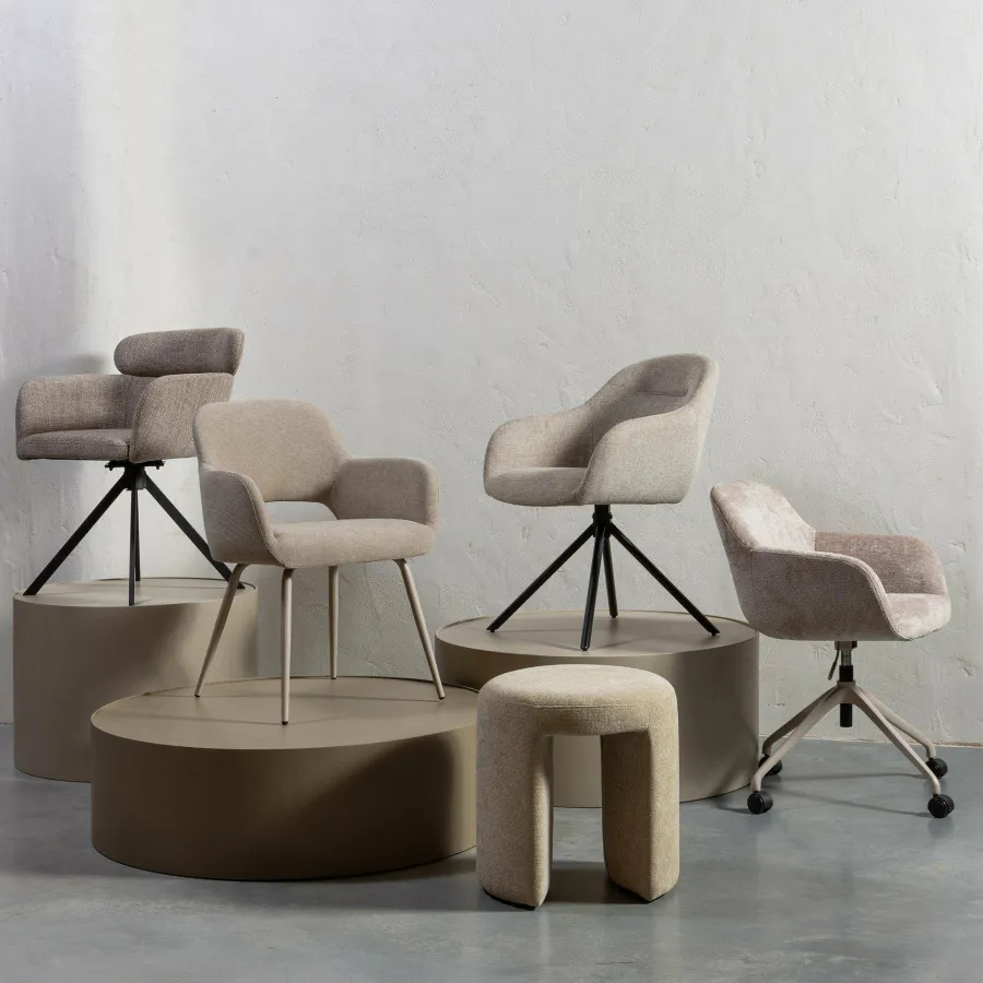 Woood Fenne draaibare eetkamerstoel naturel Outlet