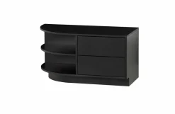 Woood Finca Tv Meubel Rond Links 78 Cm Grenen Zwart [fsc] Clearance