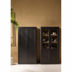 Woood Gunnar opbergkast grenen matzwart/mud [fsc] Outlet