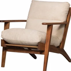 Woood Houston fauteuil bouclé/hout naturel Clearance