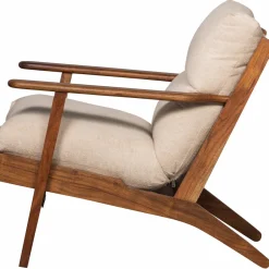 Woood Houston fauteuil bouclé/hout naturel Clearance