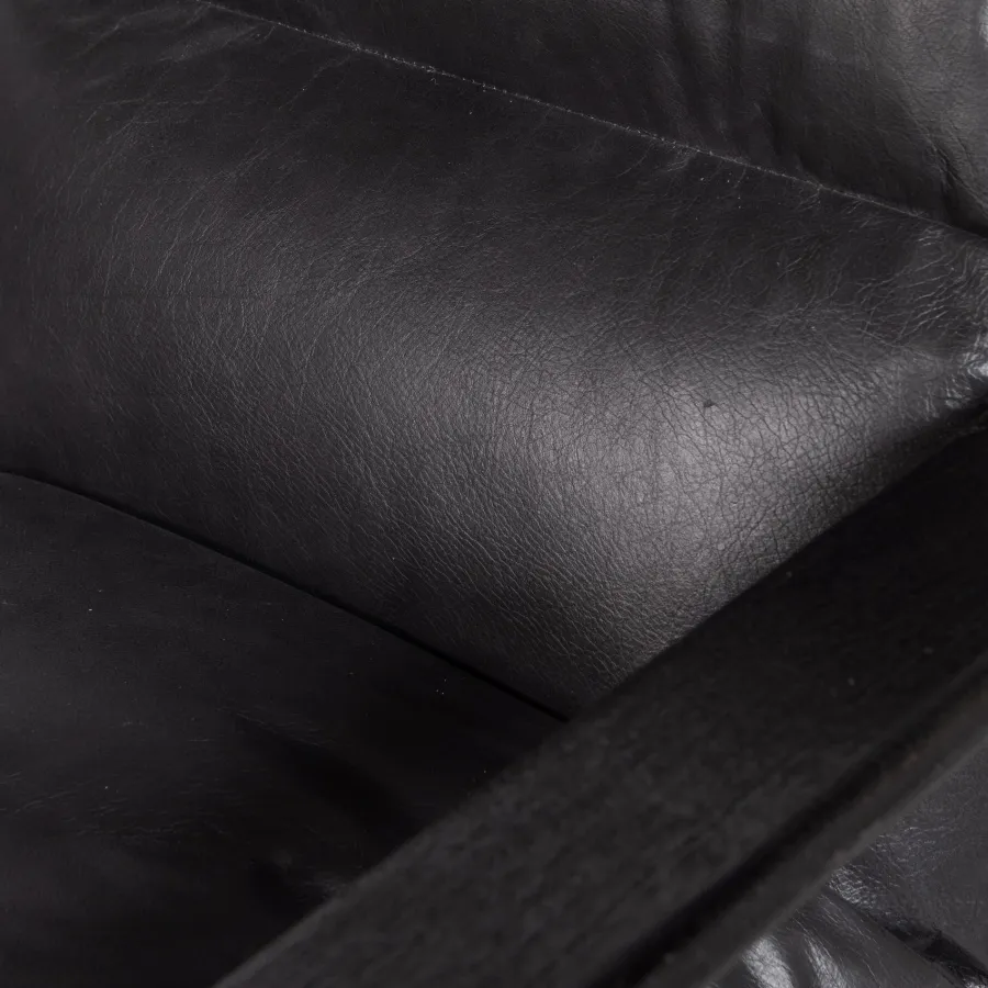 Woood Houston fauteuil echt leer zwart Sale