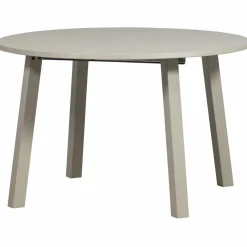 Woood Janne uitschuifbare eettafel rond eiken dakargrau [fsc]