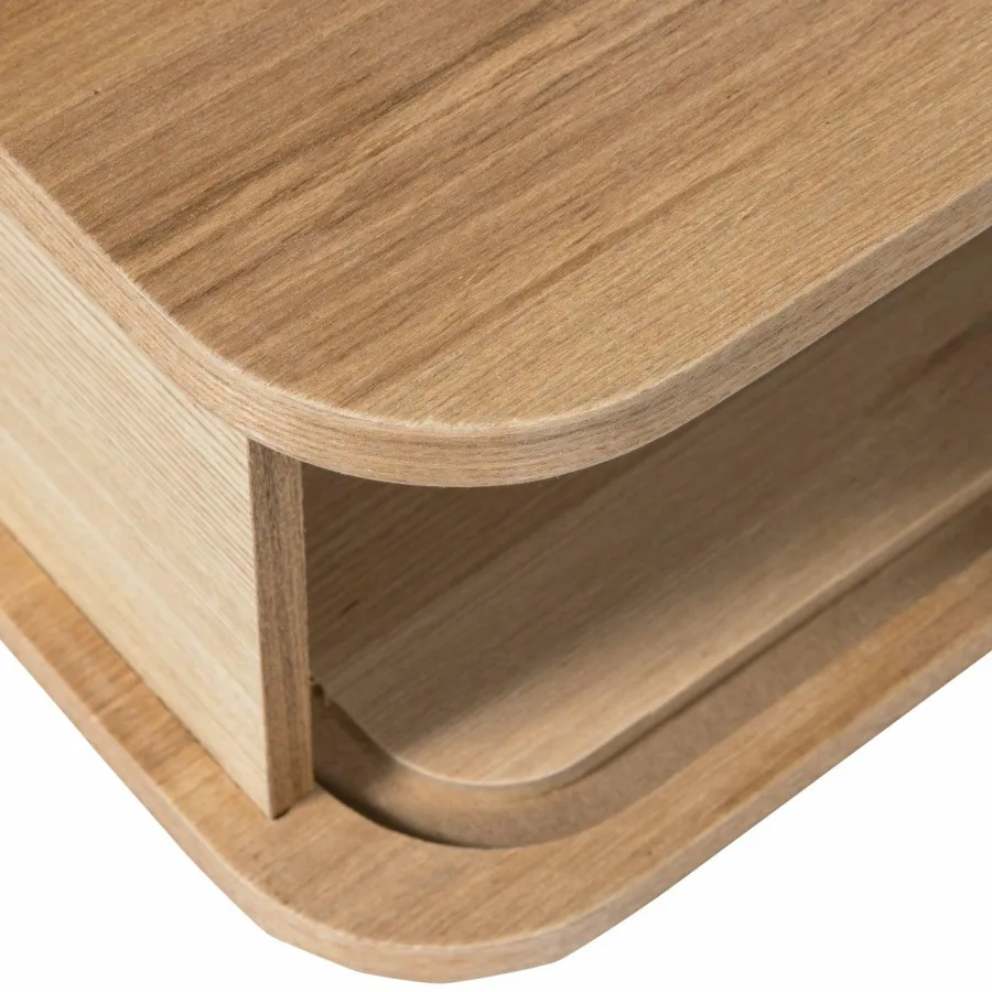 Woood Jena hangend nachtkastje links/rechts hout naturel Discount
