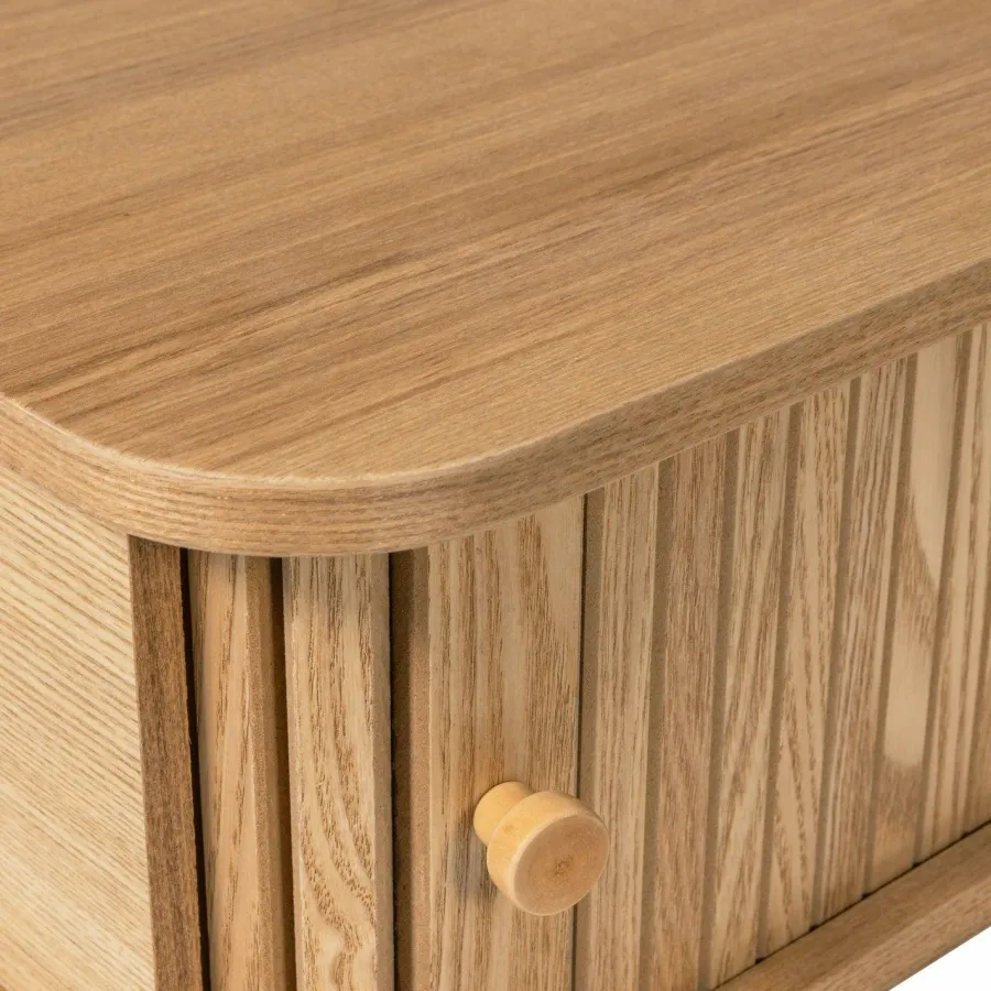 Woood Jena hangend nachtkastje links/rechts hout naturel Discount