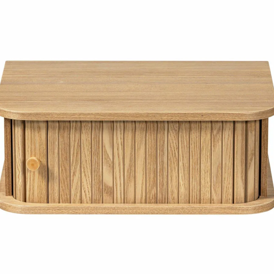 Woood Jena hangend nachtkastje links/rechts hout naturel Discount