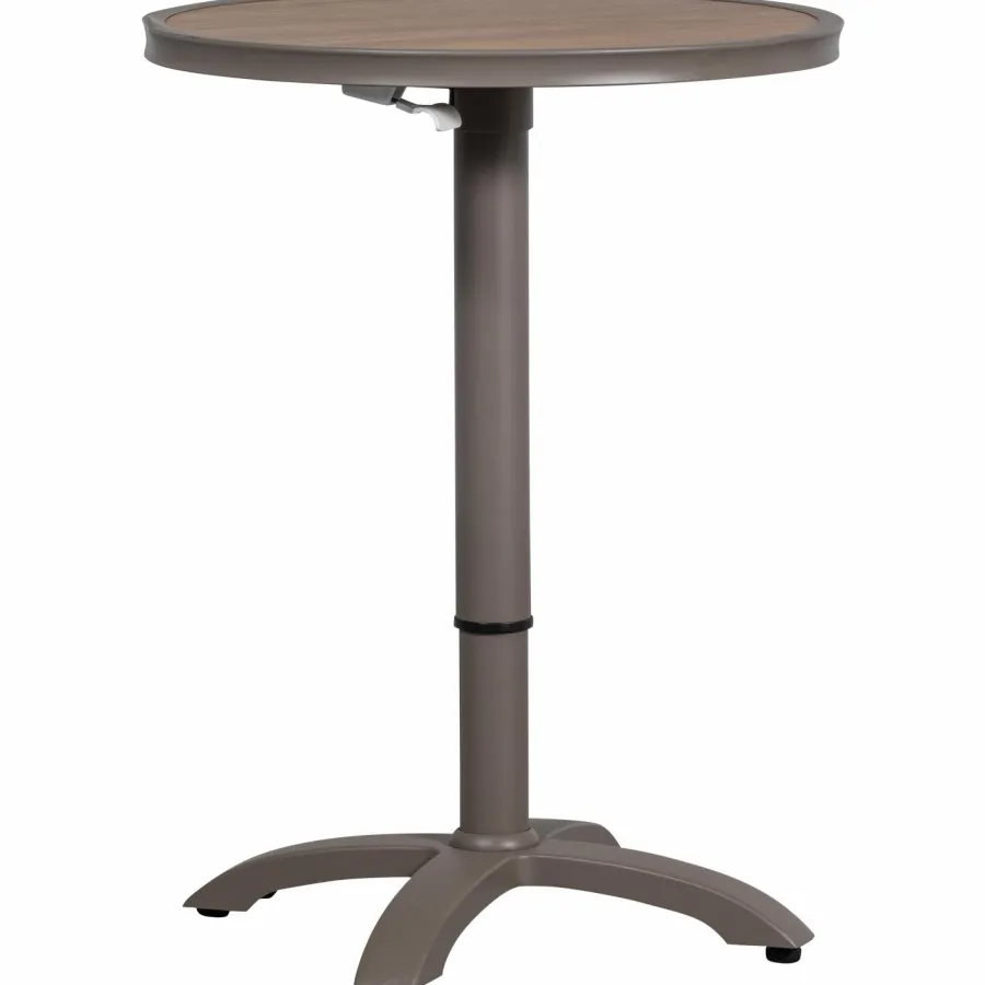 Woood Jeppe hoogte verstelbare bartafel tuin aluminium bruin/grijs