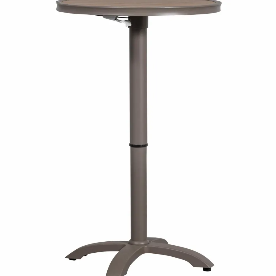 Woood Jeppe hoogte verstelbare bartafel tuin aluminium bruin/grijs