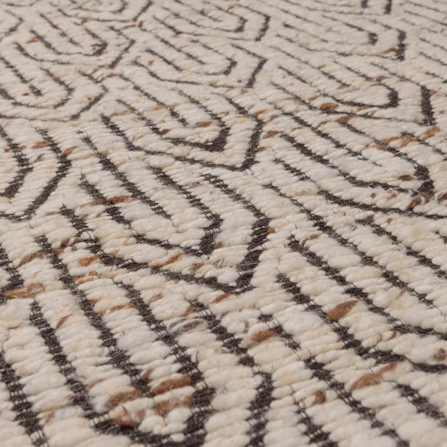 Woood JOSLIN vloerkleed wol naturel melange 170x240CM Clearance