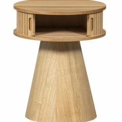 Woood Karri nachtkastje rond hout naturel