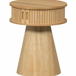 Woood Karri nachtkastje rond hout naturel