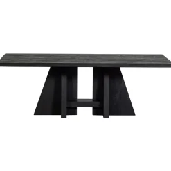 Woood Kean eettafel met middenpoot mango zwart 220x100cm Sale
