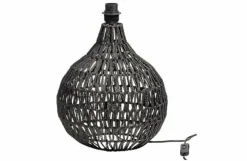 Woood Lampvoet Macy Rattan Look zwart