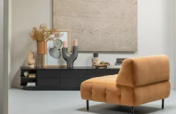 Woood Lloyd Fauteuil Gewassen Fluweel Cinnamon Hot