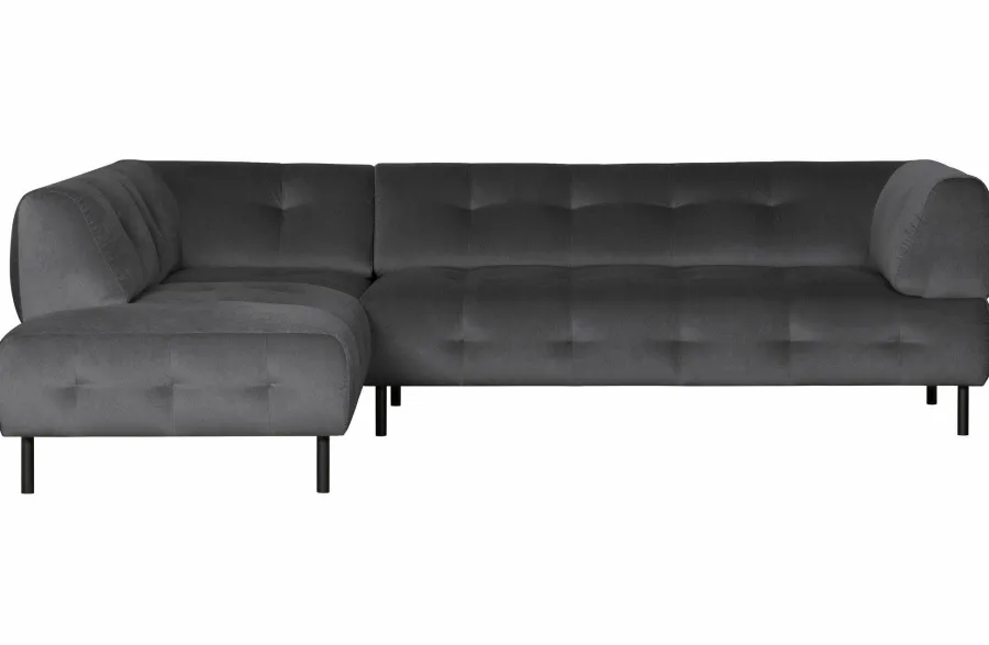 Woood Lloyd Hoekbank Links Gewassen Fluweel Cast Iron Discount