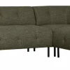 Woood Lloyd Hoekbank Rechts Grof Geweven Groen Melange Discount