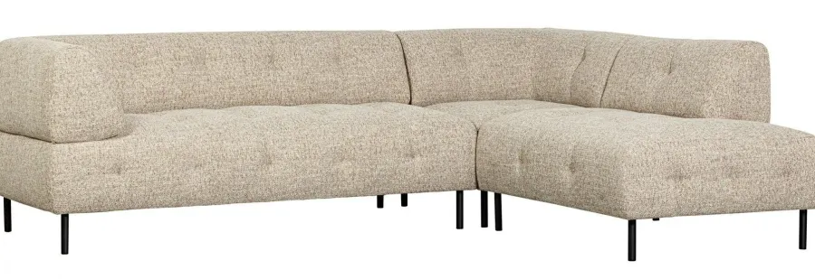 Woood Lloyd Hoekbank Rechts Grof Geweven Naturel Melange Outlet
