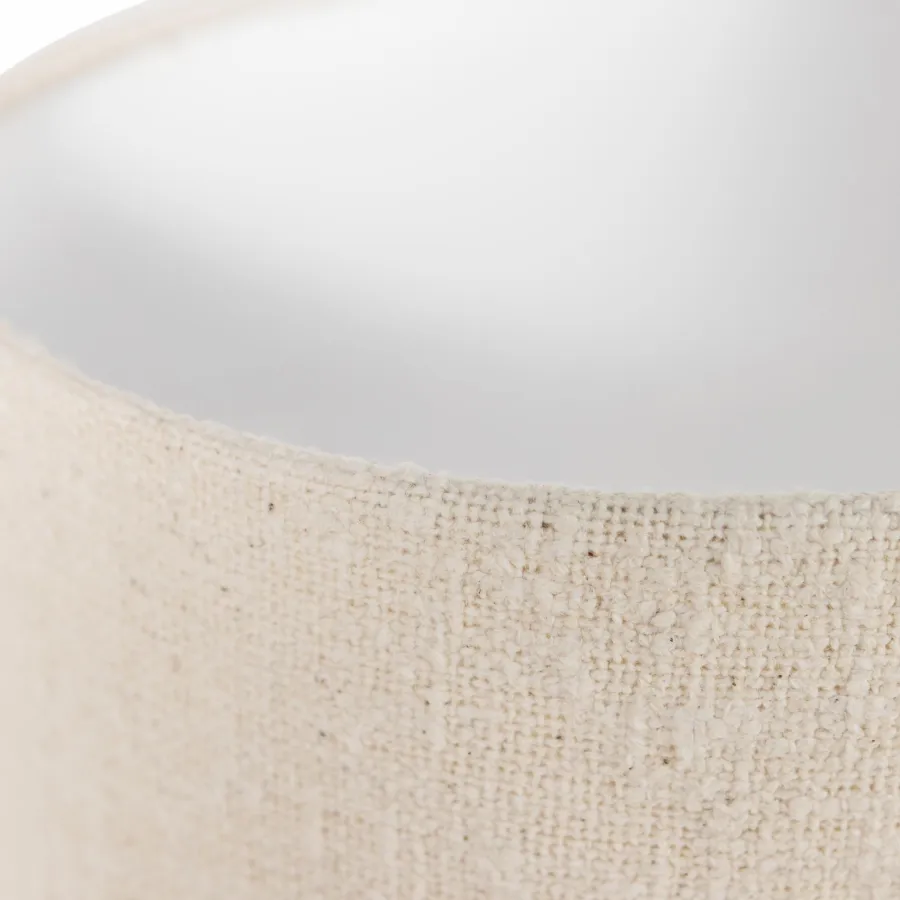 Woood Loft vloerlamp metaal/bouclé naturel 130xø30cm Outlet