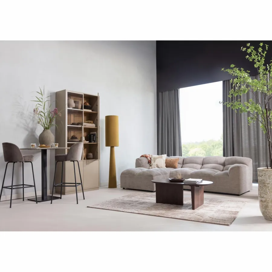 Woood Loft vloerlamp xl metaal/boucle tapenade 187xo35cm Clearance