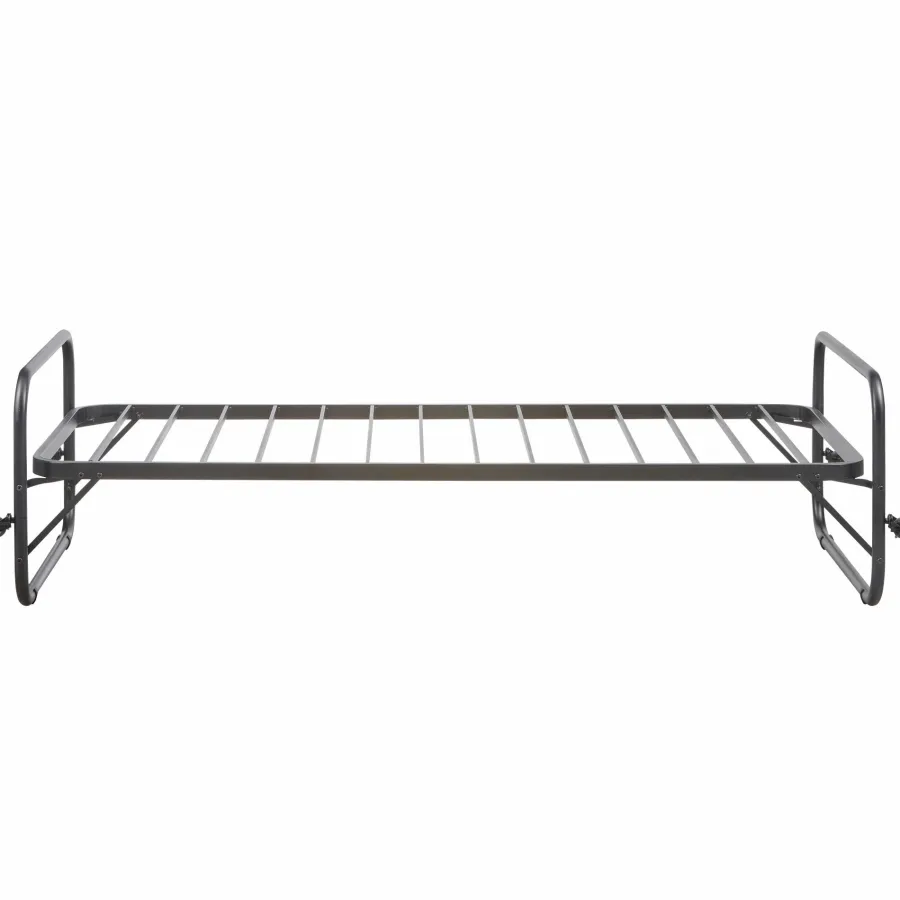 Woood Lucy eenpersoons onderschuifbed metaal zwart 90x200cm Online
