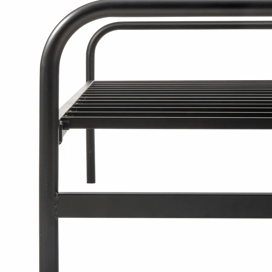 Woood Lucy eenpersoons onderschuifbed metaal zwart 90x200cm Online