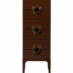Woood MERGE ladekast 6 lades hout bruin/rood Hot