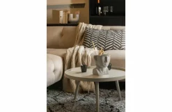 Woood Mesa Bijzettafel L Hout Antique Beige 34 X Ø 60 Discount
