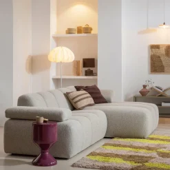 Woood MESI kussen met streep aubergine/beige 40x60CM Clearance