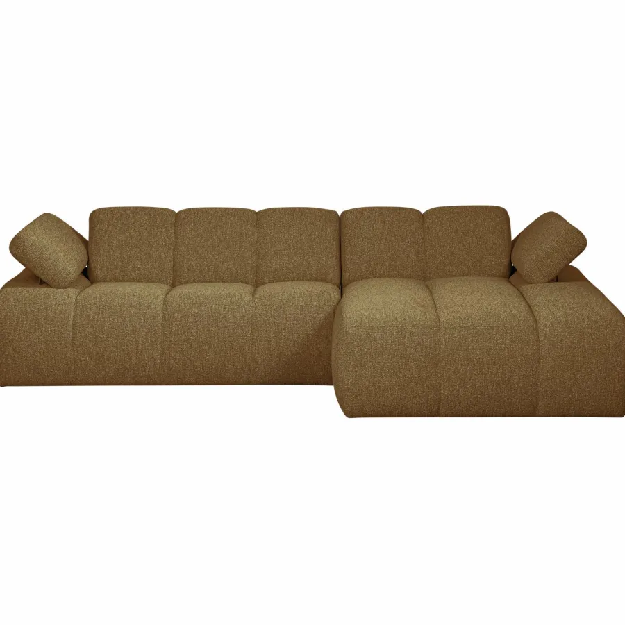 Woood MOJO chaise longue rechts boucle geel bruin melange Online