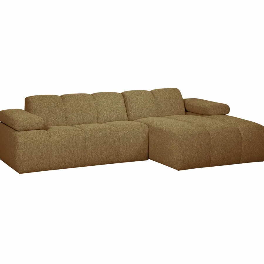 Woood MOJO chaise longue rechts boucle geel bruin melange Online
