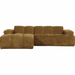 Woood Mojo Chaise Longue Bank Links Geweven Ribstof Honinggeel Sale