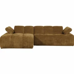 Woood Mojo Chaise Longue Bank Links Geweven Ribstof Honinggeel Sale