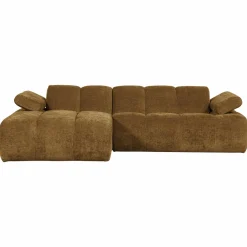 Woood Mojo Chaise Longue Bank Links Geweven Ribstof Honinggeel Sale