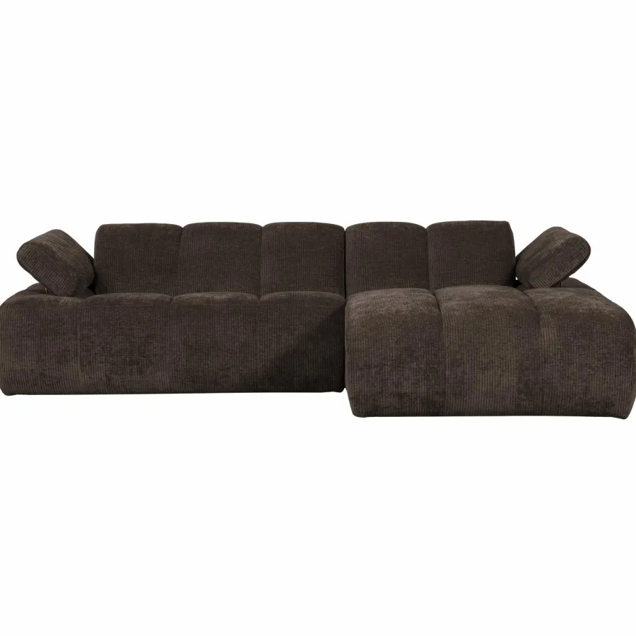 Woood Mojo chaise longue bank rechts ribstof bruin Sale