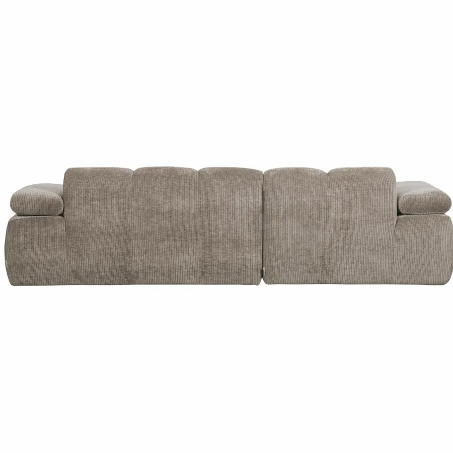 Woood Mojo chaise longue bank links ribstof donkerzand Outlet