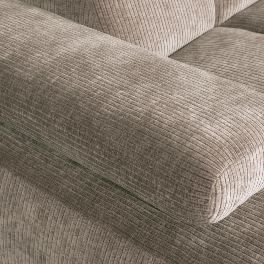 Woood Mojo chaise longue bank links ribstof donkerzand Outlet