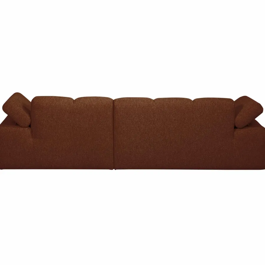 Woood MOJO chaise longue rechts boucle roestbruin melange Hot