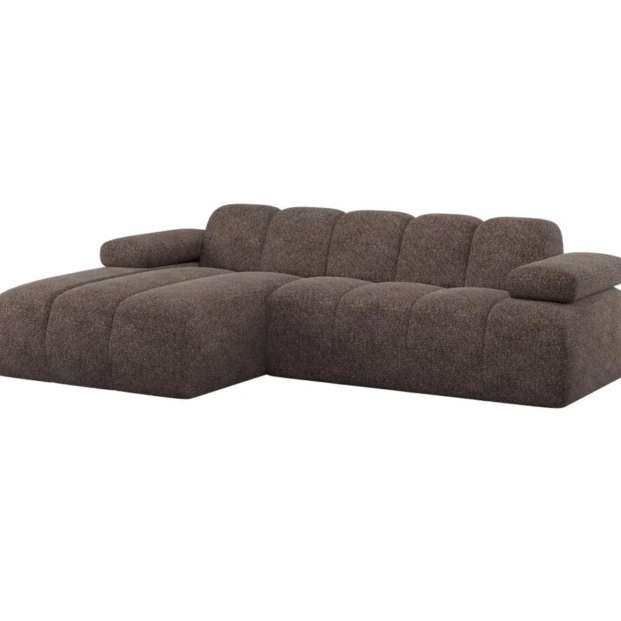 Woood Mojo Chaise Longue Bank Links Wollig Bruin New