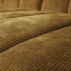 Woood Mojo Chaise Longue Bank Rechts Geweven Ribstof Honinggeel New