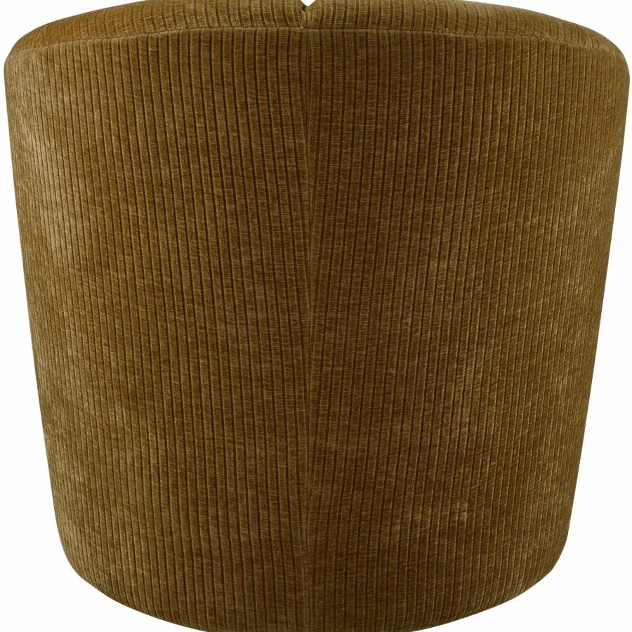 Woood Mojo draaifauteuil geweven ribstof honinggeel Outlet
