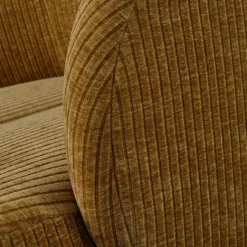 Woood Mojo draaifauteuil geweven ribstof honinggeel Outlet