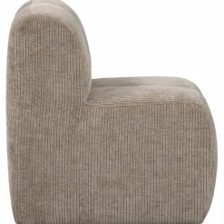 Woood MOJO eetbankje 84CM met rugleuning Ribstof donkerzand Clearance