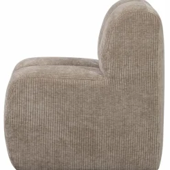 Woood MOJO eetbankje 84CM met rugleuning Ribstof donkerzand Clearance