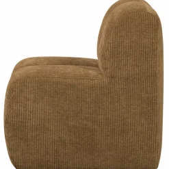 Woood Mojo Eetbankje 84cm Met Rugleuning Ribstof Honinggeel Clearance