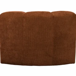 Woood Mojo Eetbankje Hoek Met Rugleuning Ribstof Roestbruin Outlet