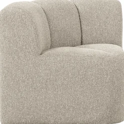 Woood Mojo Eetbankje Hoek Met Rugleuning Boucle Beige Melange New