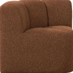 Woood Mojo Eetbankje Hoek Met Rugleuning Boucle Roestbruin Melange Hot